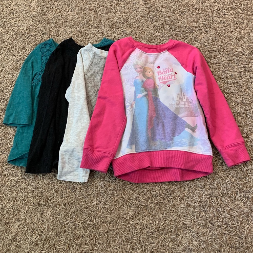 Girls winter shirt bundle size 6-6x